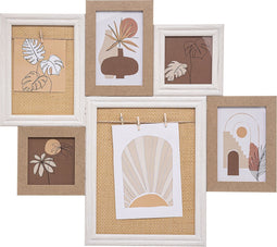 Atmosphera fotokader Elly - 6 Foto's - Fotolijst - Voor aan de muur te hangen - Wit