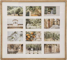 Atmosphera - Fotolijst - Fotomaat 60x54cm - 12 foto's - Hout - Milea