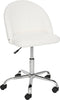 Atmosphera Geos bureaustoel Teddy - Verstelbaar - Metalen poten - Wit