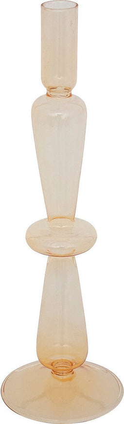 Atmosphera Glazen kandelaar Ø9xH30cm - Oranje