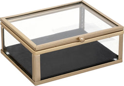 Atmosphera Glazen sieradenkistje met deksel - Medium