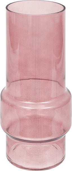 Atmosphera Glazen Vaas Ella Ø12xH25cm - Roze
