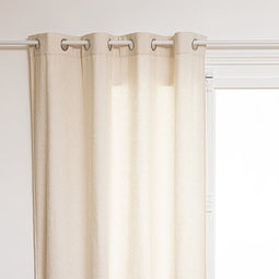 Atmosphera Gordijnen Zuri velvet - 140 x 260 cm - Extra lang - Ivoor