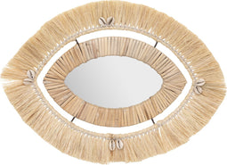 Atmosphera Ibiza wandspiegel Tropi met schelpjes - 43x29cm