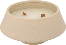 Atmosphera Inuit Geurkaars in keramische pot - Soft Linen - 580g - Brandtijd 30u - Beige
