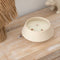Atmosphera Inuit Geurkaars in keramische pot - Soft Linen - 580g - Brandtijd 30u - Beige