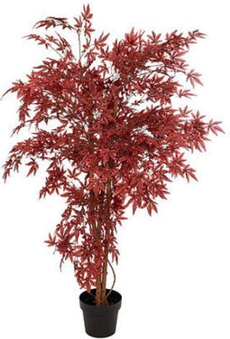 Atmosphera James Kunstplant herfst esdoorn met pot - Ø60xH150cm - Rood