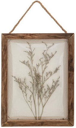 Atmosphera Jonas Wanddecoratie fotokader met bloemen - 20x25cm - Bruin