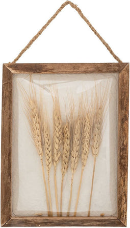 Atmosphera Jonas Wanddecoratie fotokader met tarwe - 20x7x35cm - Bruin