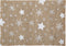 Atmosphera Jute Placemat set van 4 - Onderlegger - 30 x 45 cm - Witte sterren - Feestdecoratie