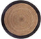 Atmosphera Jute vloerkleed rond met naturel met zwarte rand diameter 120 cm
