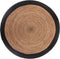 Atmosphera Jute vloerkleed rond met naturel met zwarte rand diameter 120 cm
