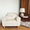 Atmosphera Kids creme fauteuil / zetel met berenoren voor kinderkamer H 44 cm