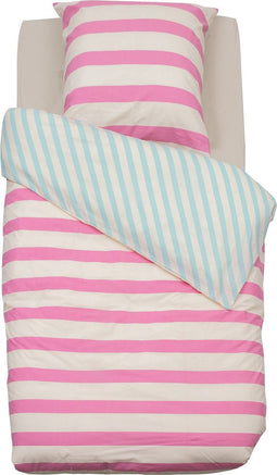 Atmosphera Kids Dekbedovertrek set met 1 kussensloop 140x200cm/65x65cm - Gestreepd