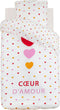 Atmosphera Kids Dekbedovertrek set met 1 kussensloop 140x200cm/65x65cm - Coeur d'Amour