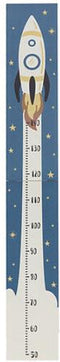 Atmosphera Kids Groeimeter Raket - Kindermeetlat - B20xH140cm - Blauw