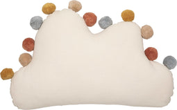 Atmosphera Kids Harlekijn wolk kussen met pompons - 50x12x30cm - Wit