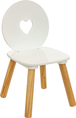 Atmosphera Kids Hartje kinderstoel - 30x30xH52cm - Wit