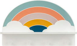 Atmosphera Kids Kapstok met wandplank 30x12x48cm - Regenboog