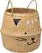 Atmosphera Kids Opbergmand Kat uit riet Ø37x38cm - Beige