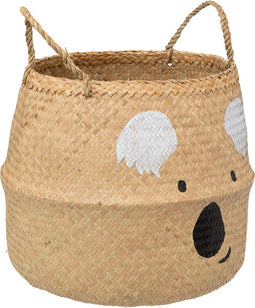 Atmosphera Kids Opbergmand Koala uit riet Ø37x38cm - Beige