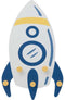 Atmosphera Kids Raket kapstok met 3 haken - Ruimte - Blauw