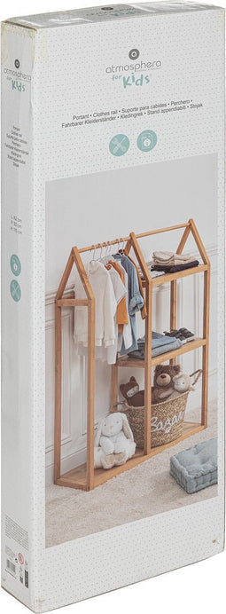 Atmosphera Kids Robin - Houten rek - Hevea en metaal - 82x33cm