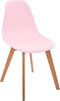 Atmosphera Kids Scandinavische kinderstoel roze met houten poten - 34x30x58cm - Basic kinderstoel