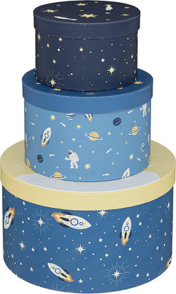 Atmosphera Kids Space ronde opbergers - Set van 3 - Ø15/18/25cm - Multi