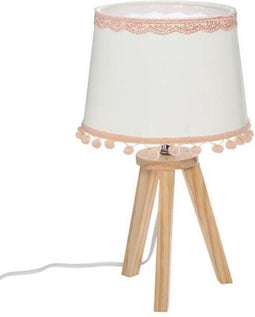 Atmosphera Kids Tafellamp Pompons - Ø18xH33cm - Wit