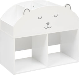 Atmosphera Kids Teddybeer houten boekenrek 56x30x64cm - Wit