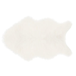 Atmosphera Kids Vloerkleed faux fur - 60x90cm - Wit