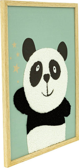 Atmosphera Kids Wanddecoratie Panda met print - 40x30cm - Multi