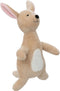 Atmosphera Knuffeldier Kangoeroo Billy met baby - zachte pluche stof - knuffels - beige - 63 cm