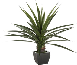 Atmosphera Kunstplant Agave - Plant met pot - 105x105x124cm - Groen