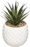 Atmosphera kunstplant ananas met gouden pot OF witte pot OF zwarte pot - H21 cm - Plant - Klein kamerplantje