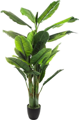 Atmosphera Kunstplant Bananenboom met pot - 116x116x168cm - Groen
