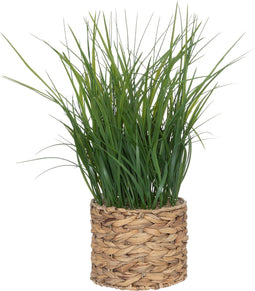 Atmosphera Kunstplant - Graspot - H70cm - Hyacint