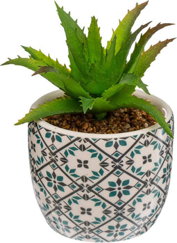 Atmosphera Kunstplant - Plant met pot - 17xH9cm - Multi