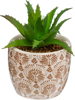 Atmosphera Kunstplant - Plant met pot - 17xH9cm - Multi