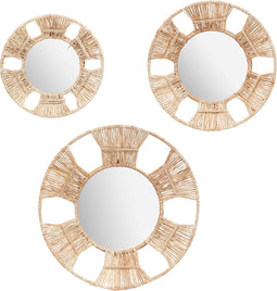 Atmosphera Laura wandspiegel set van 3 - Jute