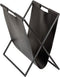 Atmosphera Lectuurbak Magazines - voor tijdschriften/kranten/boek - zwart - metaal/leer - 37 x 22 x 35 cm - naast bank/stoel - verhoogd