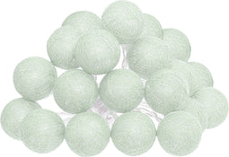 Atmosphera LED Feestverlichting katoen - Cotton Ball - 20 Ballen - Ø6cm - Groen