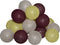 Atmosphera LED Feestverlichting katoen - Cotton Ball - 20 Ballen - Ø6cm - Geel/Bordeaux/Beige