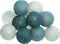 Atmosphera LED Feestverlichting Land balletjes blauwtinten - Lichtslingers katoen - Cotton ball - 10 Ballen - Dia 6 cm - Guirlande