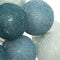 Atmosphera LED Feestverlichting Land balletjes blauwtinten - Lichtslingers katoen - Cotton ball - 10 Ballen - Dia 6 cm - Guirlande