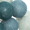 Atmosphera LED Feestverlichting Land balletjes blauwtinten - Lichtslingers katoen - Cotton ball - 16 Ballen - Dia 3.5 cm - Guirlande
