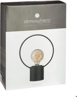 Atmosphera LED lamp - Tafellamp - Nachtlamp - Zonder snoer - H26.5 - Zwart - werkt op batterijen