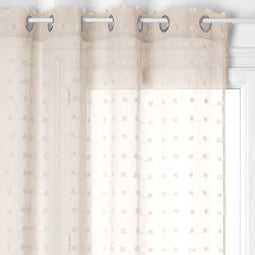 Atmosphera Lelie Voile Gordijn 140x240cm - Kant en klaar met ringen - Beige