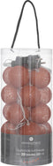Atmosphera Lichtslinger - 20 verlichte balletjes/bollen 6 cm - terracotta - 435 cm - stekker